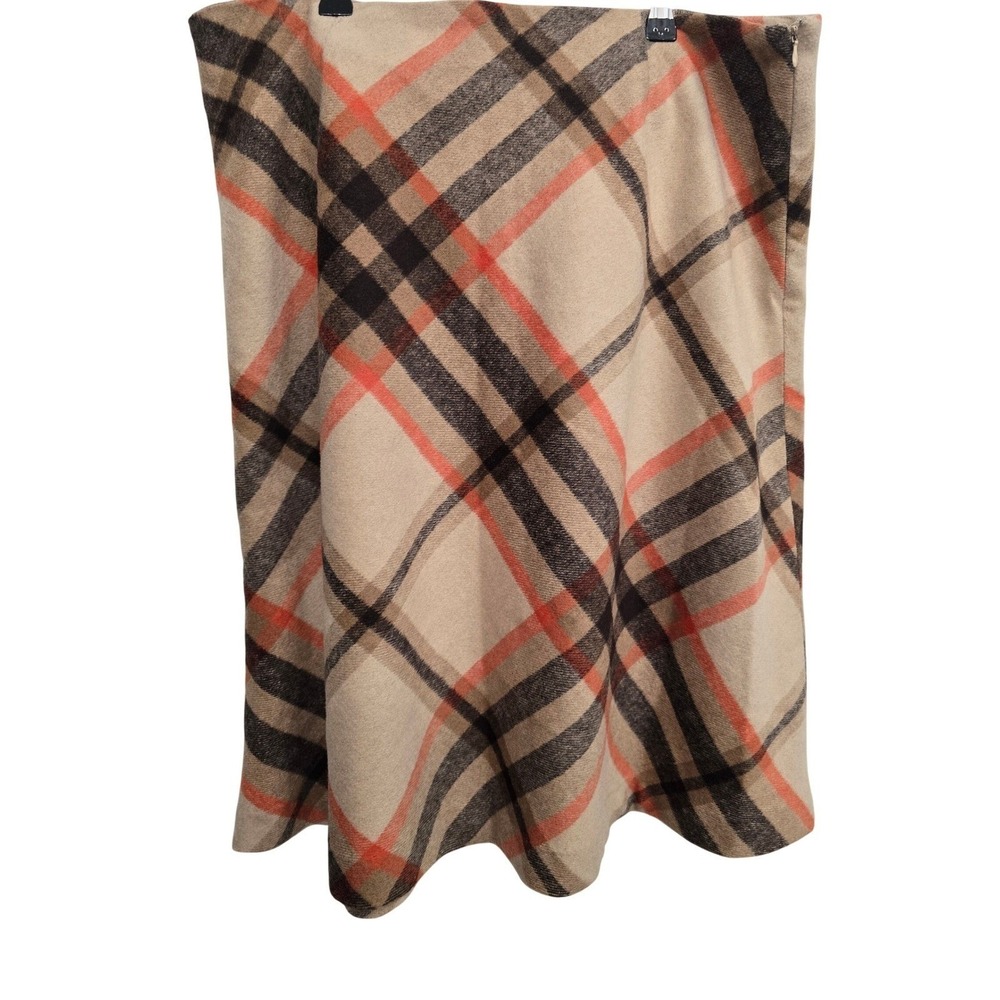 Chadwicks of Boston‎ Plaid Wool Skirt Size 14 Classic Preppy Cozy Fall Vintage - Picture 5 of 8